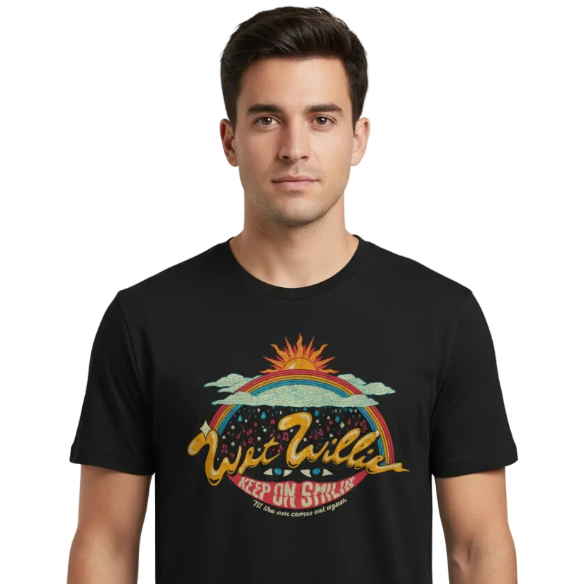 Wet Willie - Rainbows & Clouds Keep On Smilin' T-Shirt